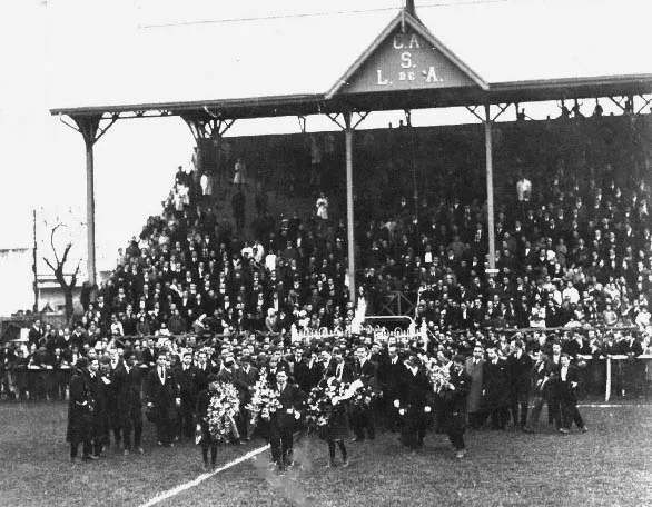 El funeral de Jacobo Urso, en 1922.