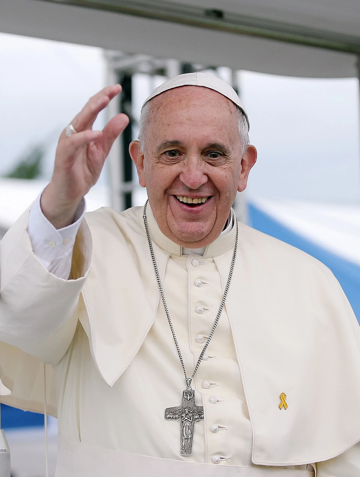 El papa Francisco, en agosto de 2014, durante su viaje a Corea del Sur: en ese vuelo siguió la final de la Copa Libertadores de San Lorenzo.
