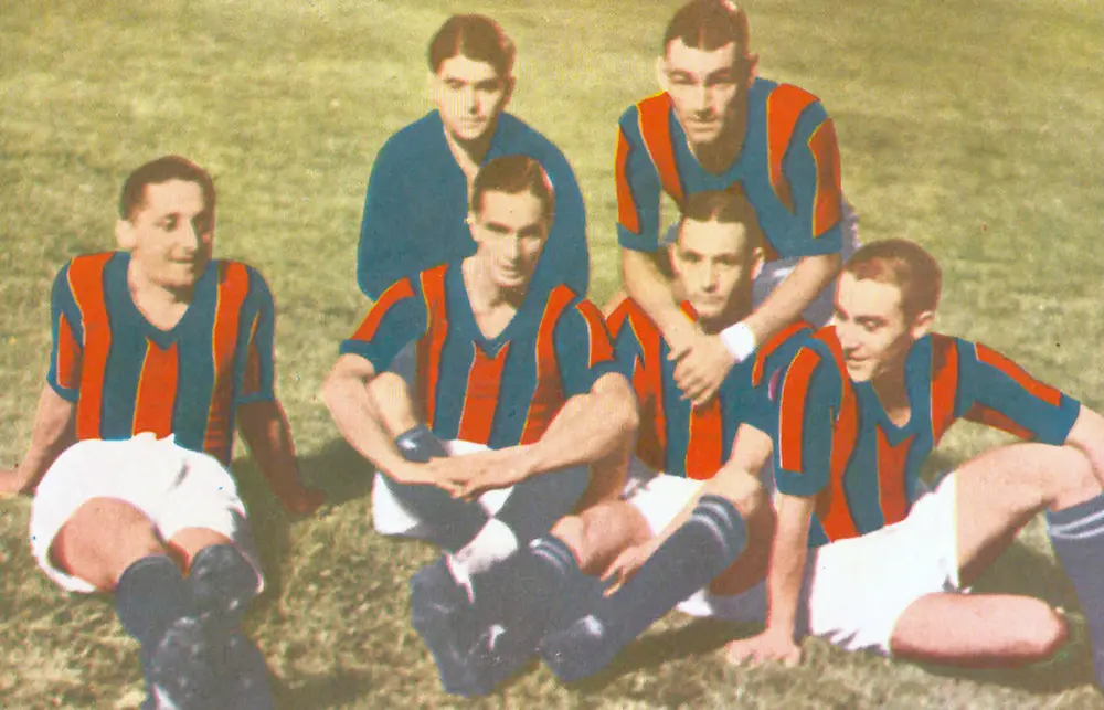 San Lorenzo festejando el título Campeonato 1936