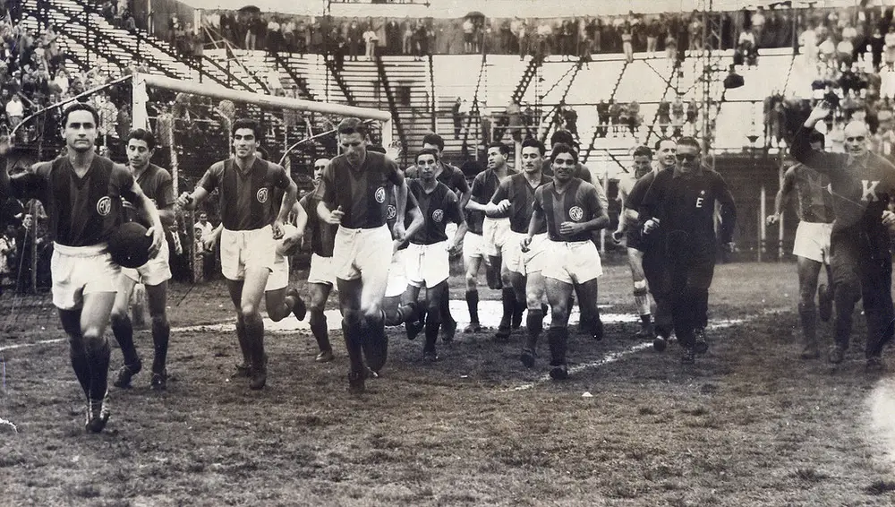 San Lorenzo festejando el título Campeonato 1959