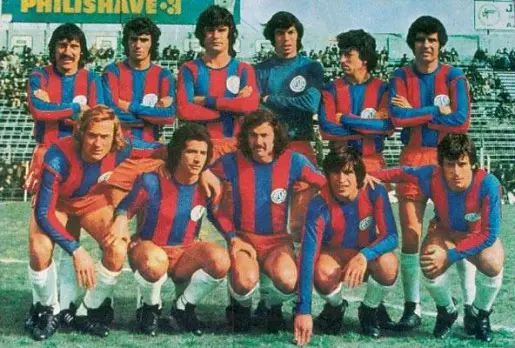 San Lorenzo festejando el título Nacional 1974